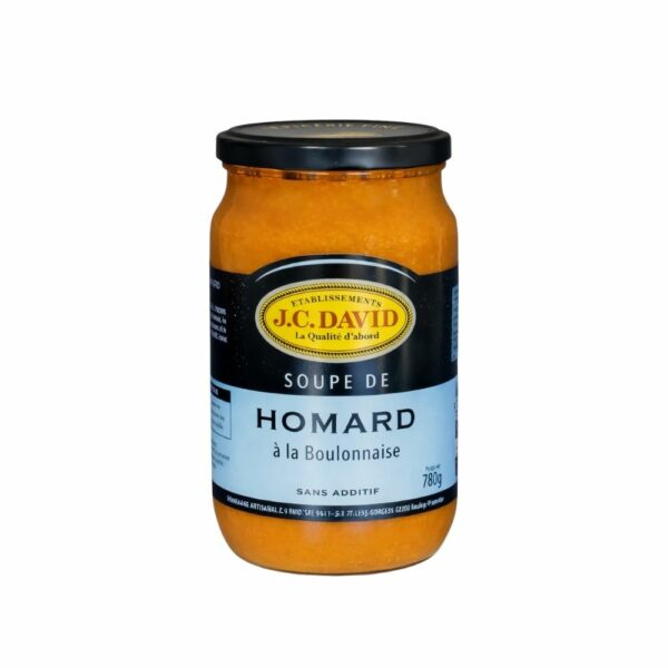 Soupe de HOMARD à la Boulonnaise JC DAVID Soupe de Homard Boulonnaise JC David 780g